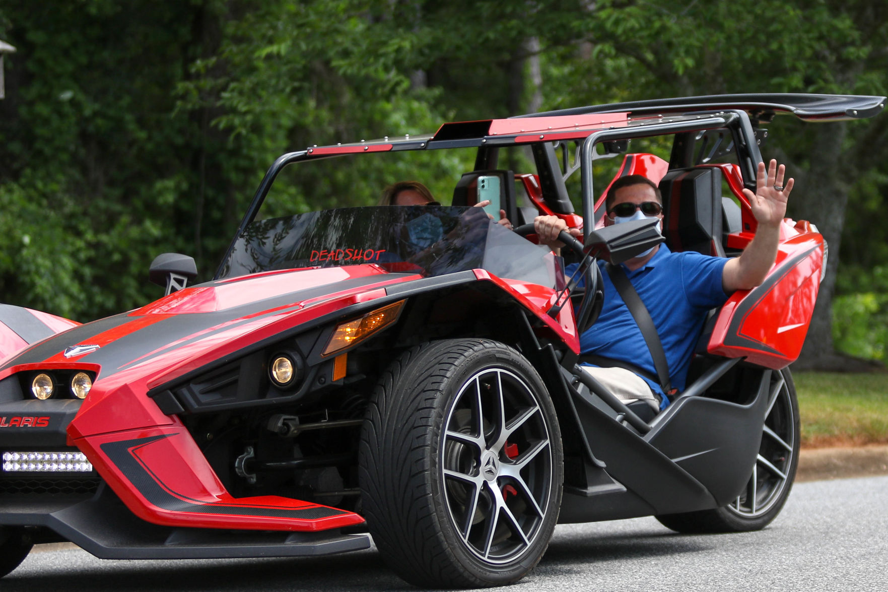 Car parade for Oak Park Nursing Home and Independent Living Community residents